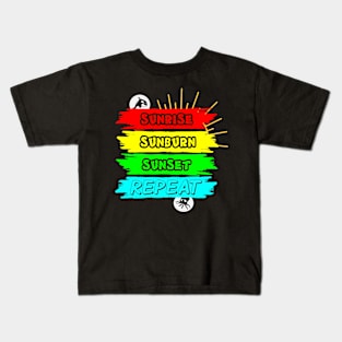 Sunburn, colorful and motivational Kids T-Shirt